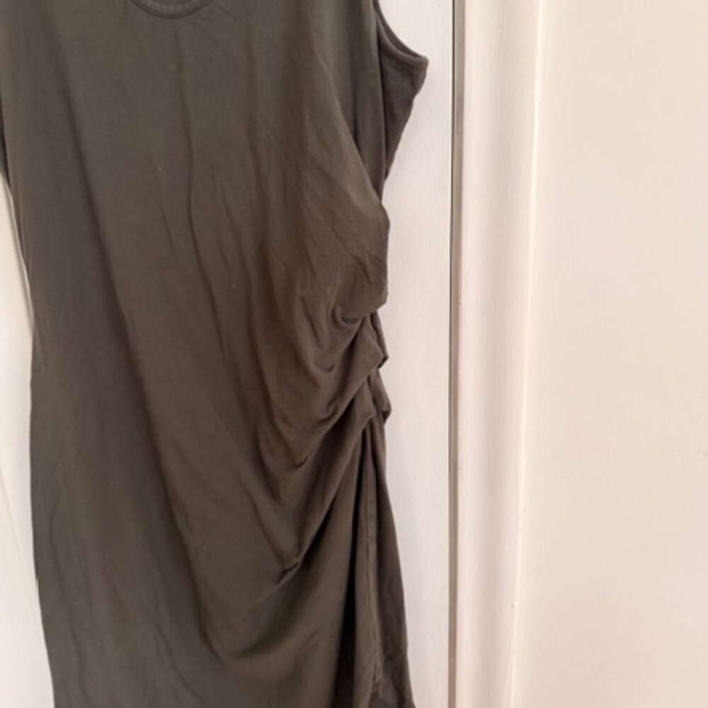 Athleta Della Ruched Tank Dress  Olive Green - XL - Picture 3 of 5